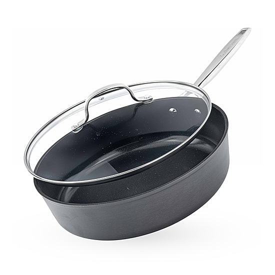 Gotham Steel Pro Ultra Ceramic 2x 4-Qt. Non-Stick Deep Saute Pan with Lid