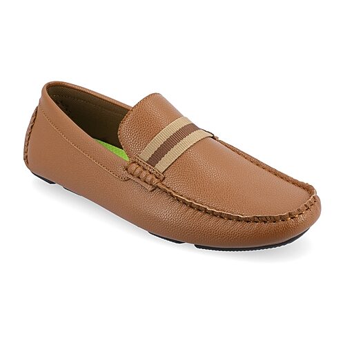 Vance Co. Men's Griffin Tru Comfort Foam Slip-On Driving Loafers - Cognac