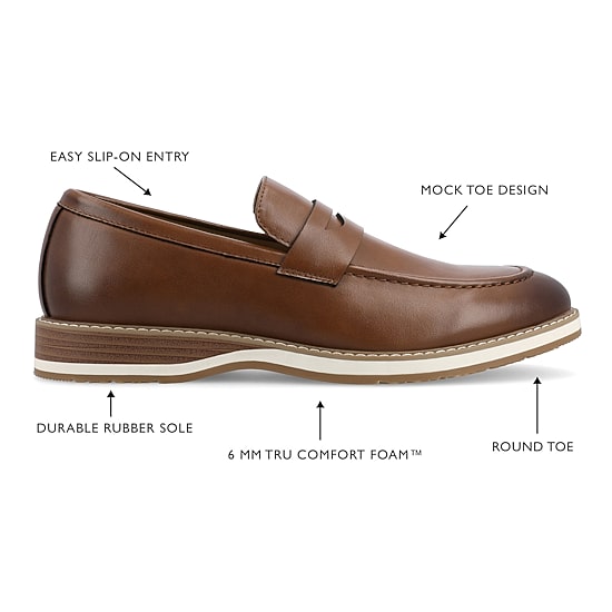 Vance Co Kahlil Mens Moc Closed Toe Loafers