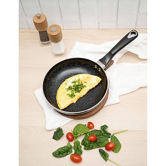 IMUSA Bistro-Cera Ceramic Speckled 8" Fry Pan with Cool Touch Handle