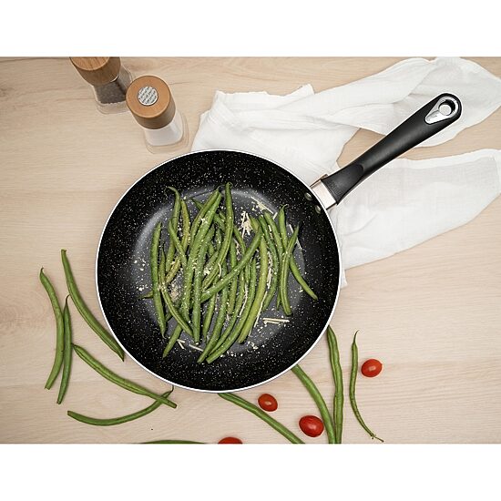 IMUSA Bistro-Cera Ceramic Speckled 10" Fry Pan with Cool Touch Handle