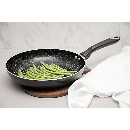 IMUSA Bistro-Cera Ceramic Speckled 10" Fry Pan with Cool Touch Handle