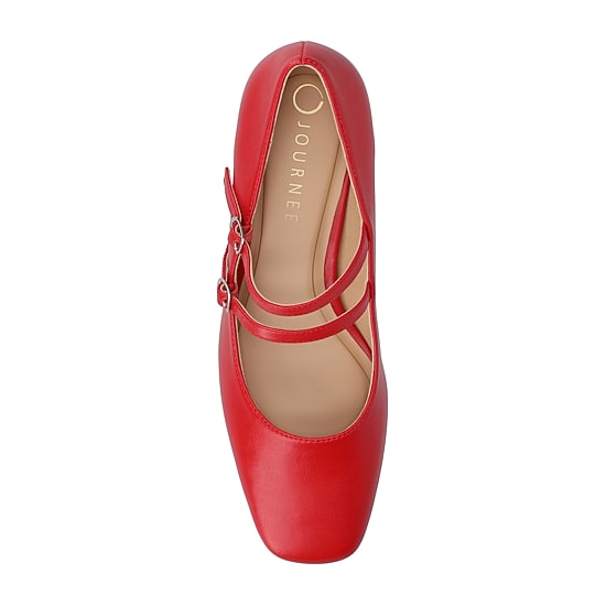 Journee Collection Nally Womens Square Closed Toe Block Heel Pumps