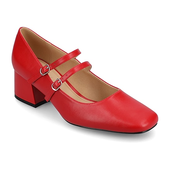 Journee Collection Nally Womens Square Closed Toe Block Heel Pumps