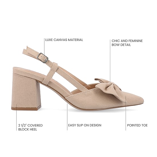 Journee Collection Tailynn Womens Pointed Closed Toe Block Heel Pumps