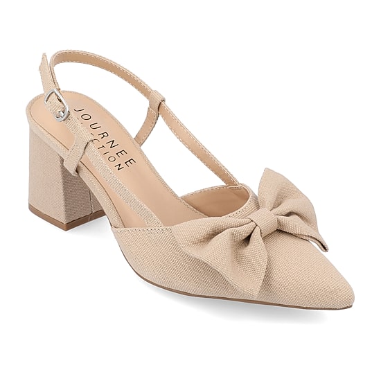 Journee Collection Tailynn Womens Pointed Closed Toe Block Heel Pumps