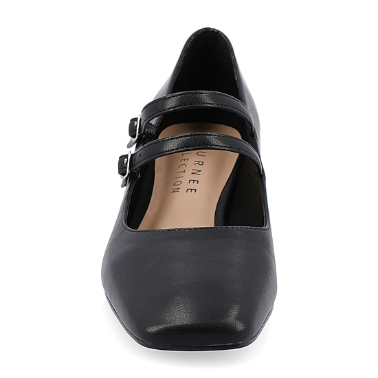 Journee Collection Nally Womens Square Closed Toe Block Heel Pumps