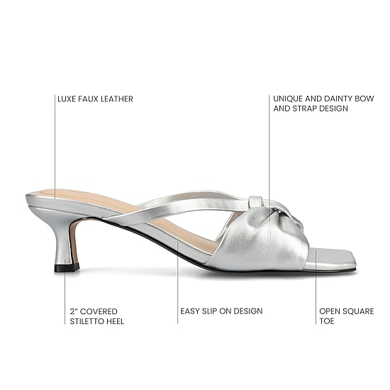 Journee Collection Starling Womens Square Open Toe Kitten Heel Pumps