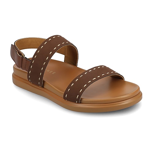 Journee Collection Womens Milie Flat Sandals, 10 Medium, Brown
