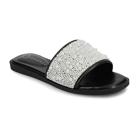 Journee Collection Womens Precly Flat Sandals