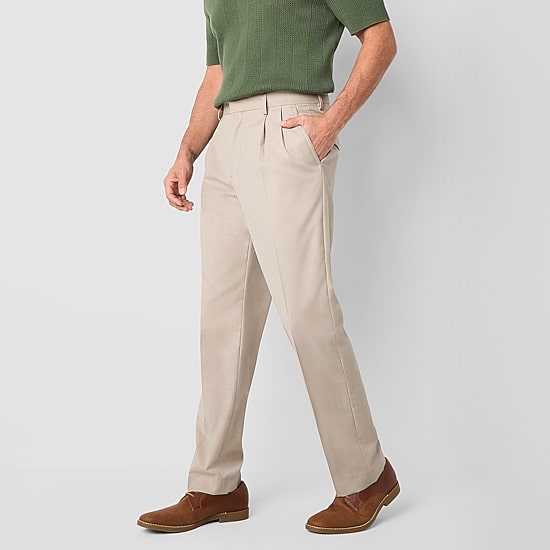 Stafford Mens Classic Fit Dress Pleated Pant