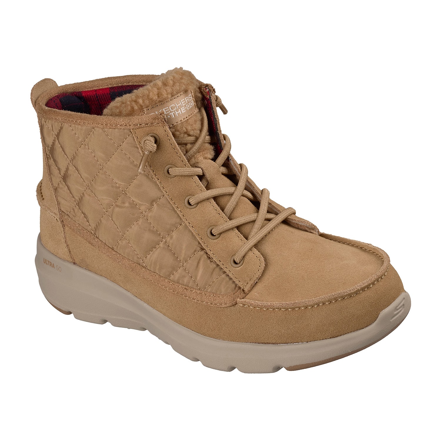 Skechers Womens Glacial Ultra Flat Heel Lace Up Boots