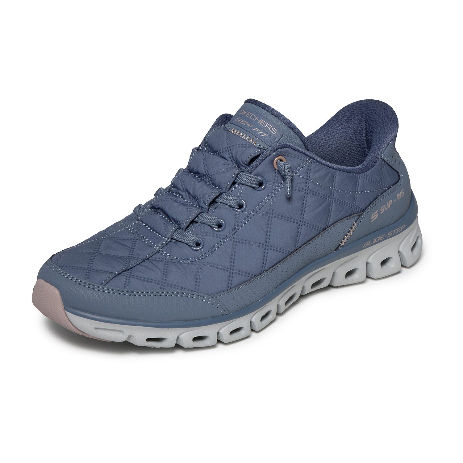 Skechers Hands Free Slip-Ins Glide Step Cozy Fit At Ease Womens Slip-On Walking Shoes
