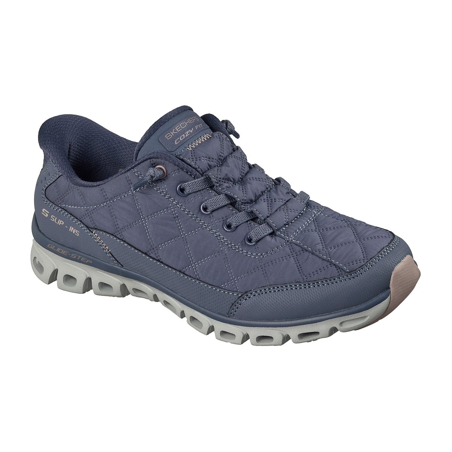 Skechers Hands Free Slip-Ins Glide Step Cozy Fit At Ease Womens Slip-On Walking Shoes