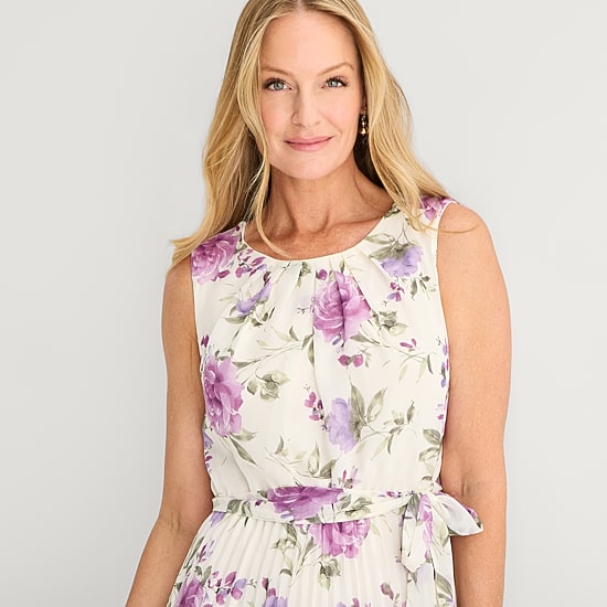 Studio 1 Womens U Neck Sleeveless Maxi Dress