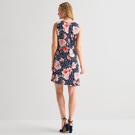 Perceptions Womens Floral Jacket Dress