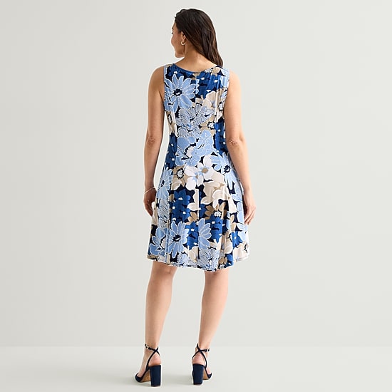 Perceptions Womens Floral Jacket Dress