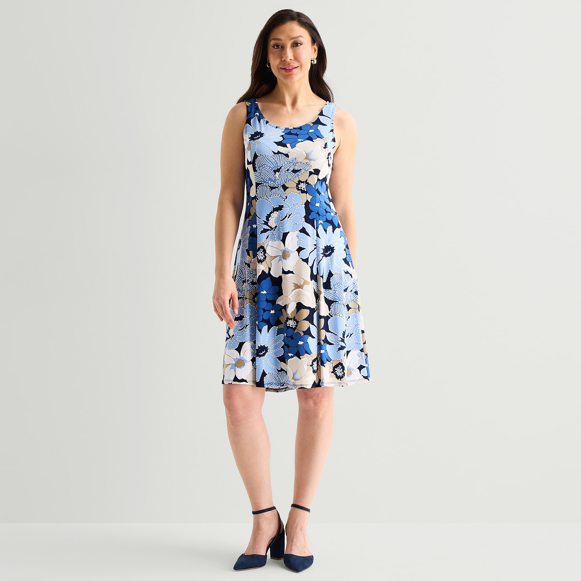 Perceptions Womens Floral Jacket Dress