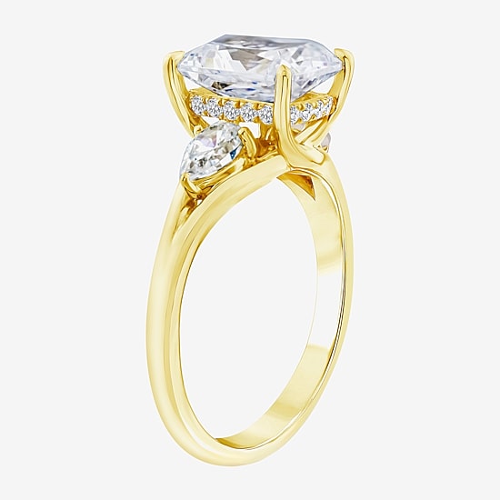 Love Lives Forever (F / Vs2) Womens 2 5/8 Ct. T.W. Lab Grown White Diamond 14K Gold Rectangular 3-Stone Engagement Ring