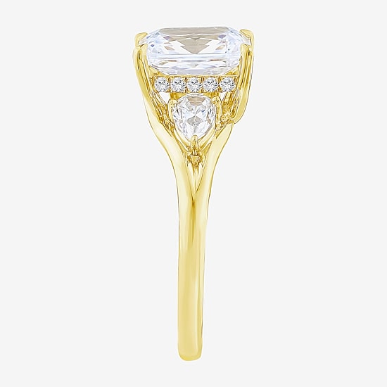 Love Lives Forever (F / Vs2) Womens 2 5/8 Ct. T.W. Lab Grown White Diamond 14K Gold Rectangular 3-Stone Engagement Ring