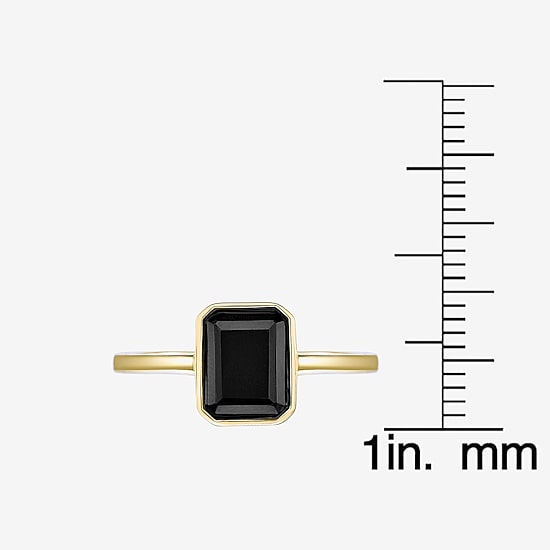 Womens Genuine Black Onyx Sterling Silver Cocktail Ring