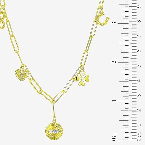 Womens 14K Gold Over Silver 18 Inch Link Chain Necklace
