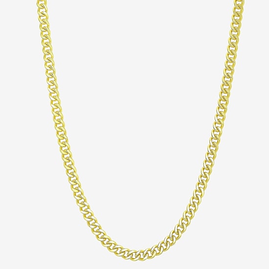Womens 14K Gold Over Silver 18 Inch Link Chain Necklace