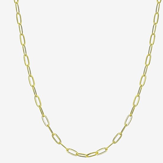 Womens 14K Gold Over Silver 18 Inch Link Chain Necklace