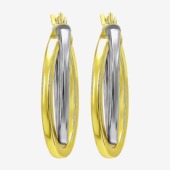 Womens Sterling Silver Hoop Earrings