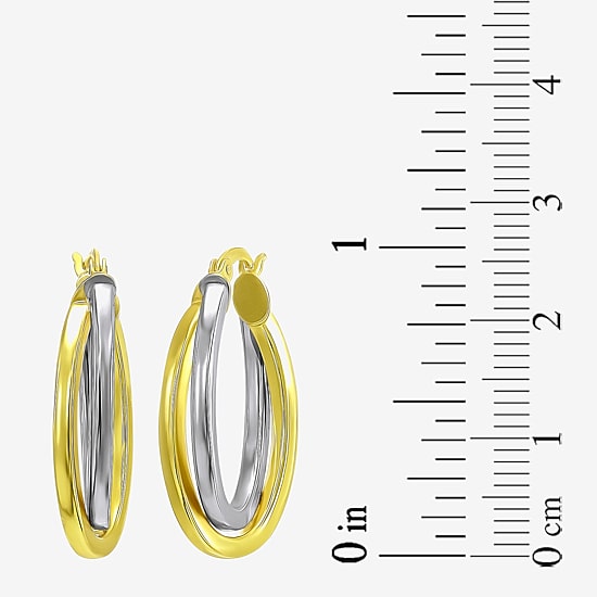 Womens Sterling Silver Hoop Earrings