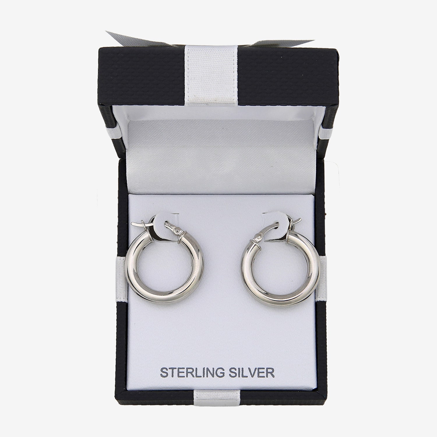 Womens Sterling Silver 22mm Hoop Earrings