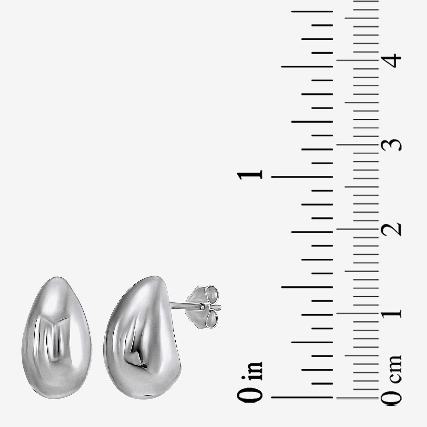 Womens White Cubic Zirconia Sterling Silver Pair Earring Set