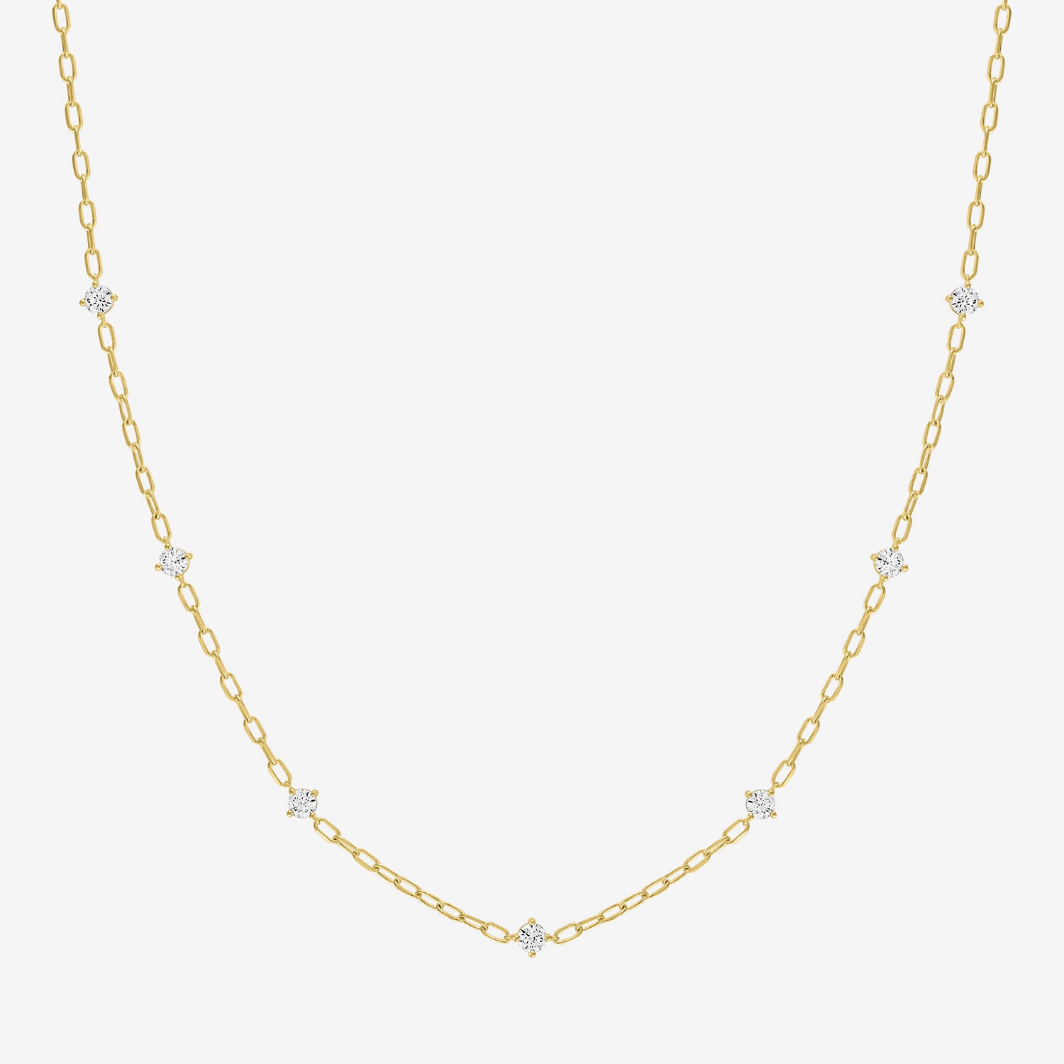 Diamond Addiction (G-H / Si2-I1) Womens 14K Gold Over Silver 20 Inch Link Chain Necklace