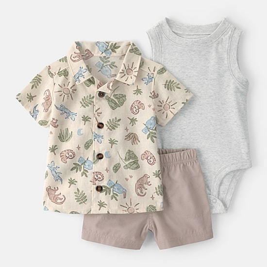 Carter's Baby Boys Woven 3-pc. Short Set