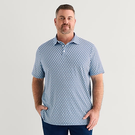 St. John's Bay Performance Big and Tall Mens Classic Fit Short Sleeve Polo Shirt