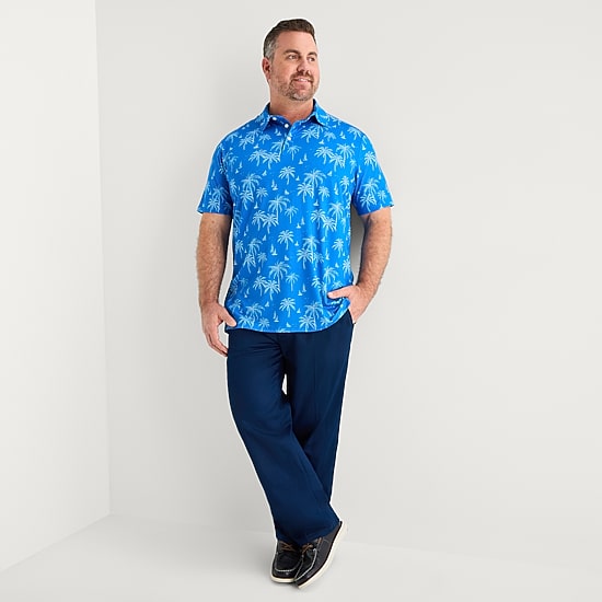 St. John's Bay Performance Big and Tall Mens Classic Fit Short Sleeve Polo Shirt