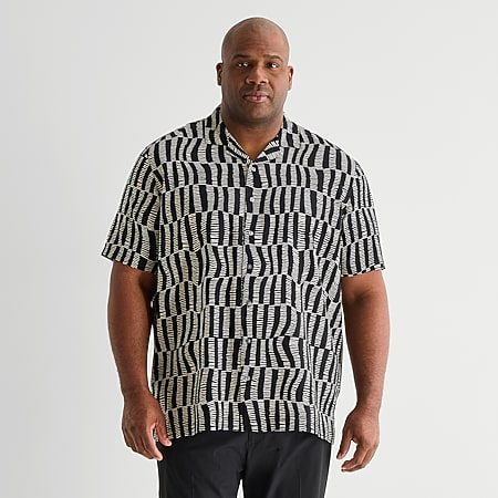 J. Ferrar Rayon Wave Mens Short Sleeve Camp Shirt - JCPenney