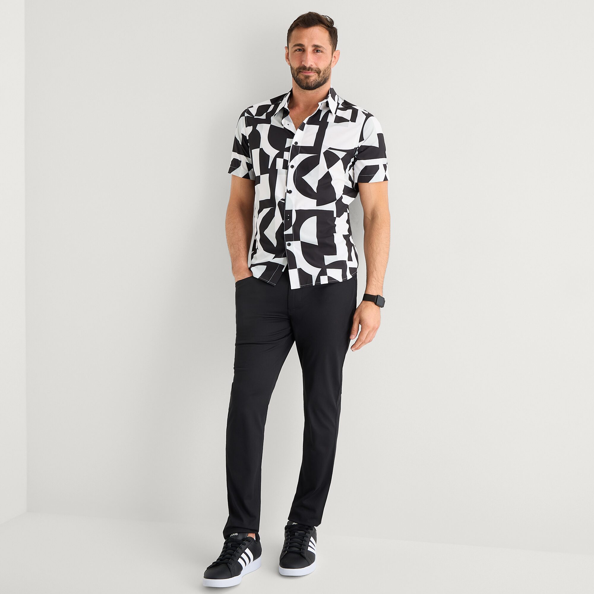 Stylus Mens Short Sleeve Regular Fit Button-Down Shirt