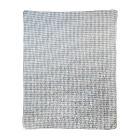 Donna Sharp Slate Cobblestone  Pieced Cotton Quilted Lightweight Throw