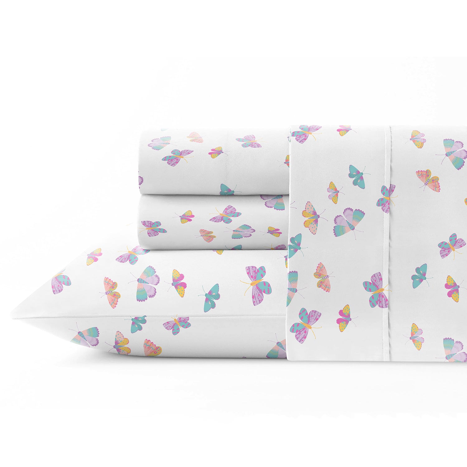 Pointehaven 200 Thread Count Crisp Printed Cotton Sheet Set