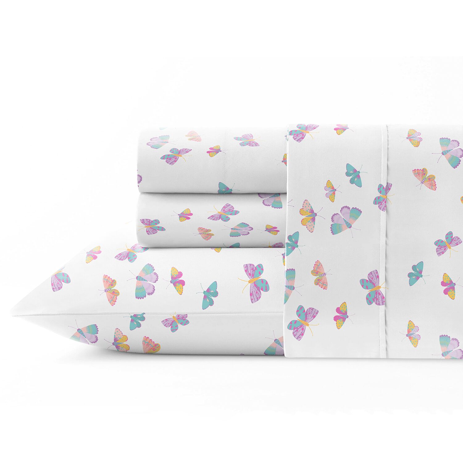 Pointehaven 200 Thread Count Crisp Printed Cotton Sheet Set