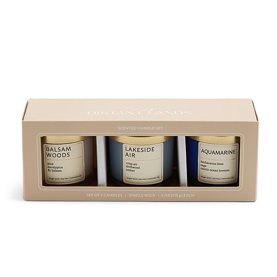 Distant Lands 4oz Fresh 3-pc. Jar Candle