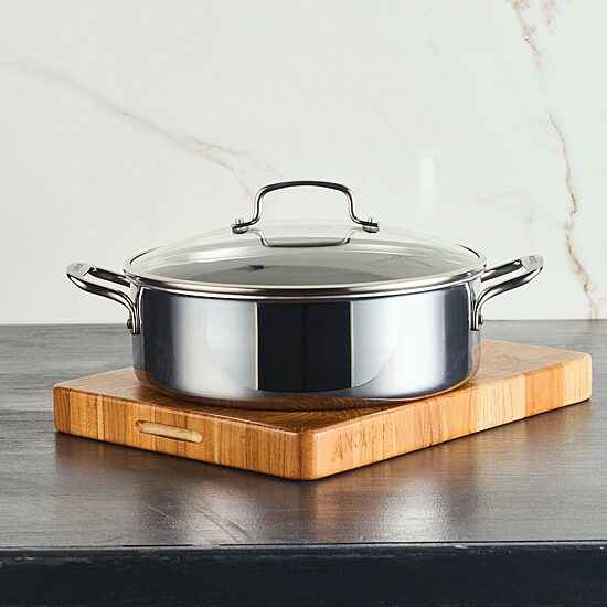Circulon C1 Series Clad With Scratch Defense Technology Nonstick With Lid 7 Qt Non-Stick Stainless Steel Braising Pan