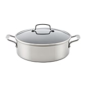 Circulon C1 Series Clad With Scratch Defense Technology Nonstick With Lid 7 Qt Non-Stick Stainless Steel Braising Pan