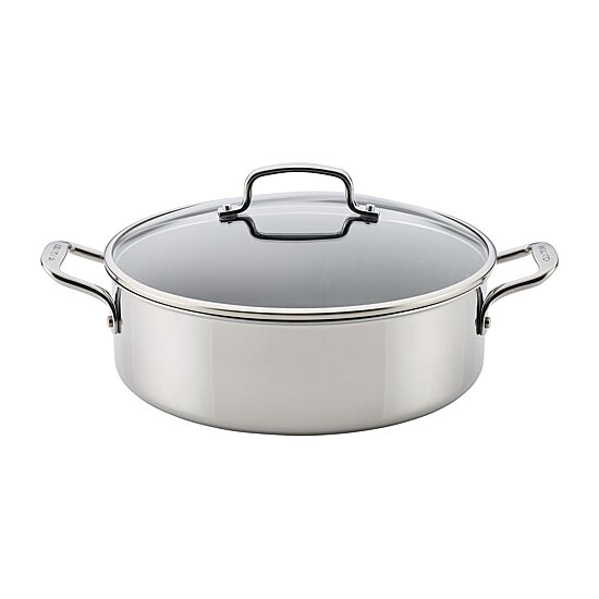 Circulon C1 Series Clad With Scratch Defense Technology Nonstick With Lid 7 Qt Non-Stick Stainless Steel Braising Pan