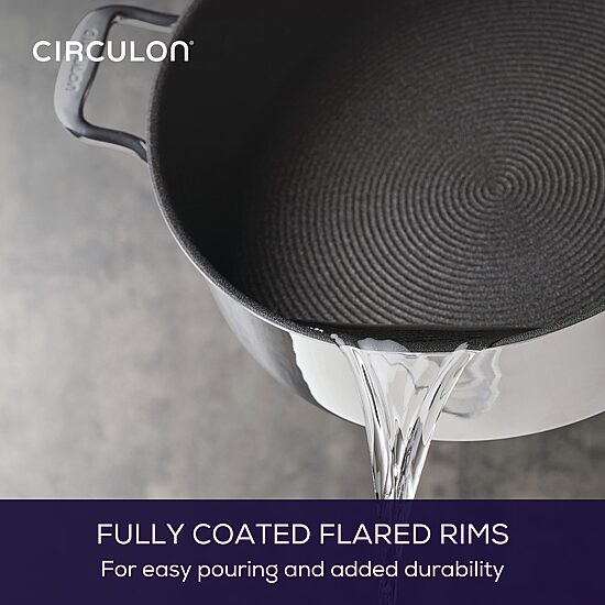 Circulon C1 Series Clad With Scratch Defense Technology Nonstick With Lid 7 Qt Non-Stick Stainless Steel Braising Pan