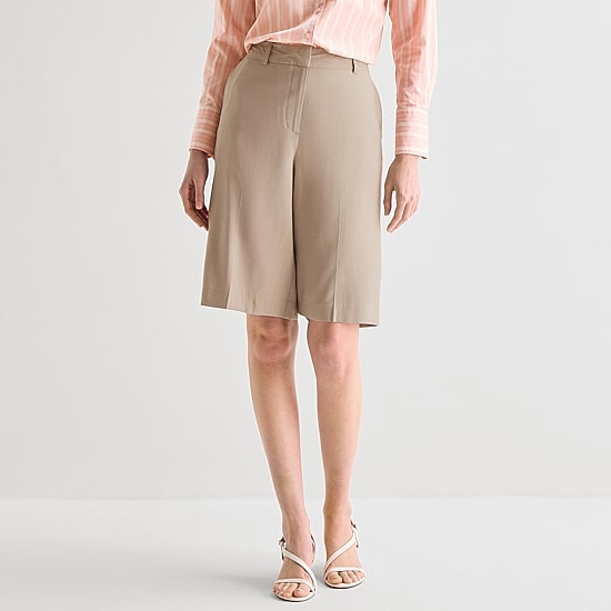 Worthington Womens 12" High Rise Bermuda Short