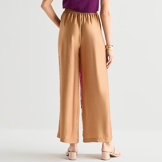 Worthington Womens Wide Leg High Rise Pull-On Pant