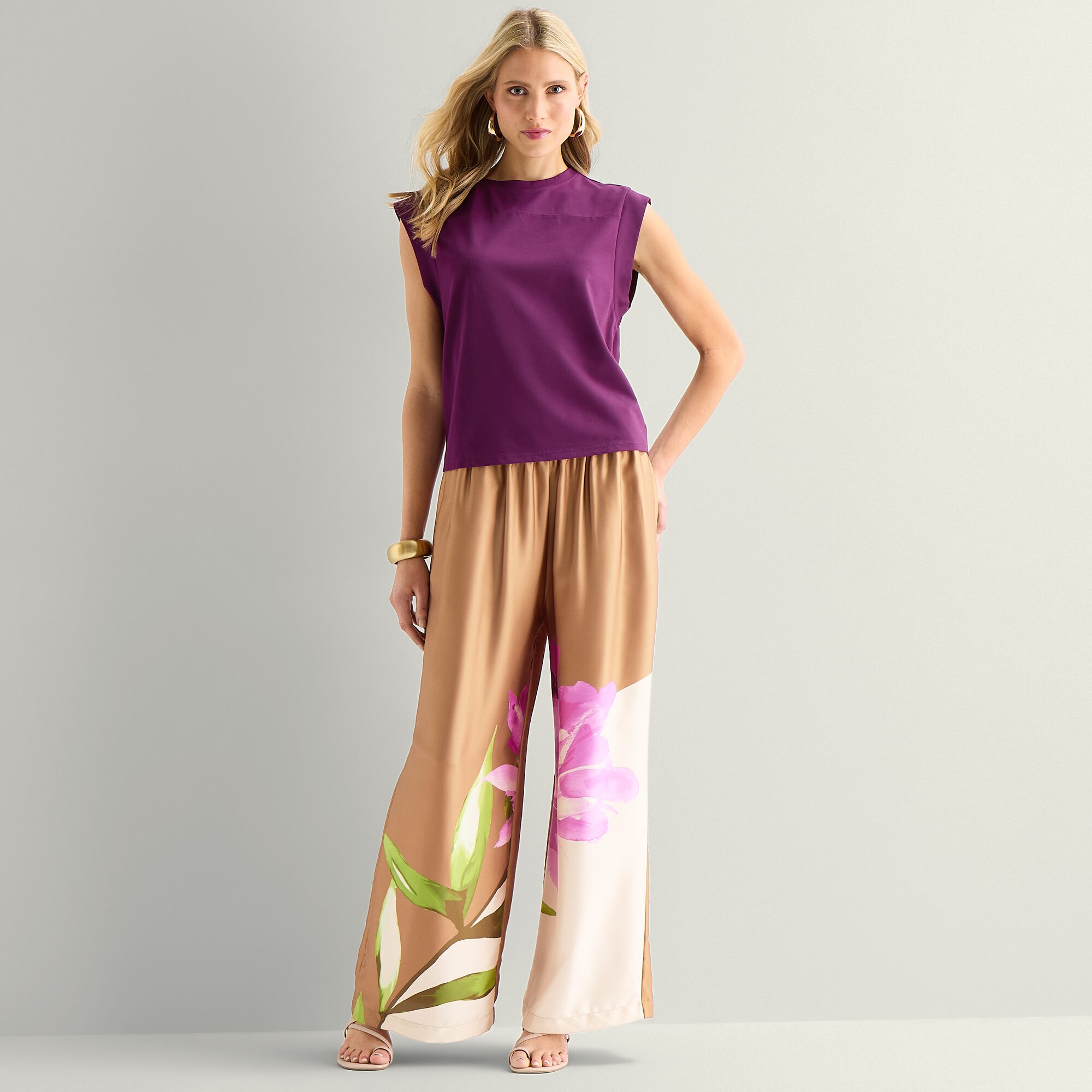 Worthington Womens Crew Neck Sleeveless Blouse