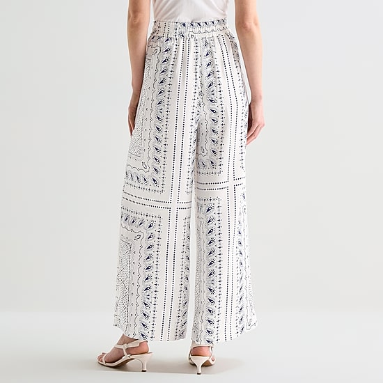 Worthington Womens Wide Leg Mid Rise Trouser